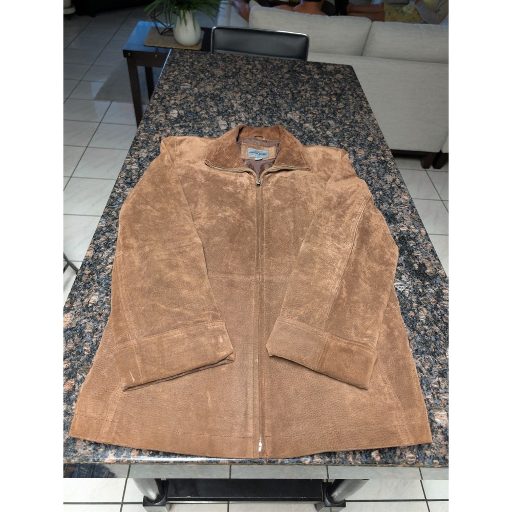 A Bernado Jacket Women Genuine Leather Brown Lades Jacket Size M
